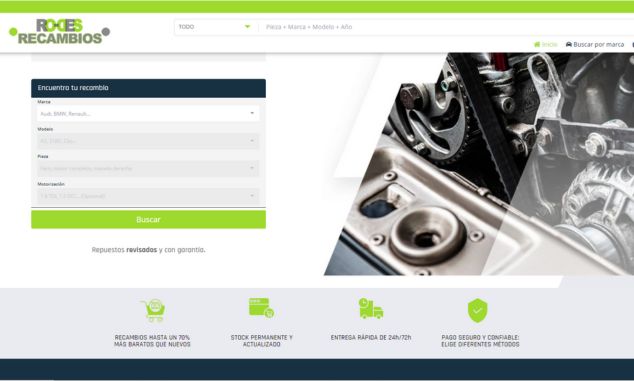 eCommerce de recambios de desguace 